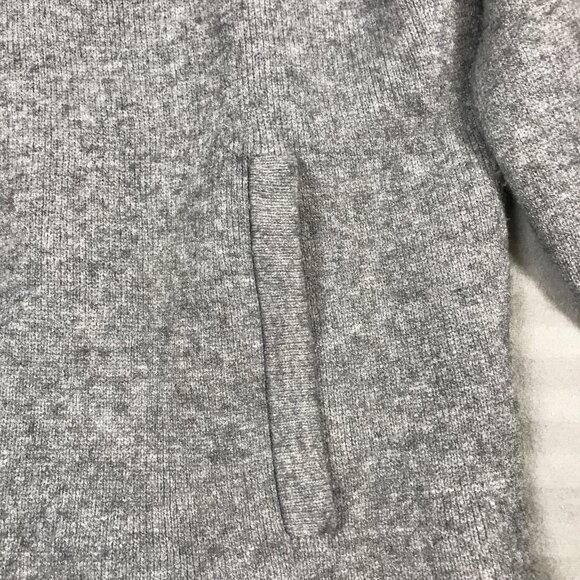 Anthropologie Jacket Womens XL Gray Ivory Asymmetrical Zip Knit Sweater Moto - Picture 4 of 5